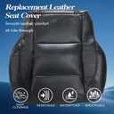 GXARTS Front Driver Bottom Replacement Seat Cover Dark Gray Microfiber Leather Compatible with Nissan Titan 2005 2006 2007 2008 2009 2010 2011 2012 2013 2014 2015
