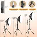 UBeesize Softbox Photography Lighting Kit, 20'' x 20'' Professional Softbox Lighting Kit with 85W 3000-7500K LED Bulbs, Studio Lights for Photography/Video Recording/Portraits Shooting/Live Streaming