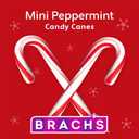 Brach's Mini Peppermint Candy Canes, Christmas Candy, Stocking Stuffers, Holiday Classic, 260ct, 40 oz Tub