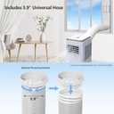 Portable AC Window Vent Kit with 5.9" Exhaust Hose, Adjustable PVC Window Seal Panel for Sliding Windows, Portable Air Conditioner Window Kit with 4 Plates