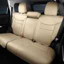 Seat Cover Custom Fit for Honda CRV 2015 2016 Faux Leather Car Seat Covers Full Set CR-V Seat Protector Compatible Airbag(5 Seats,Beige)
