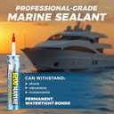 5200 Marine Sealant for Boats & RVs-Fast-Cure (30 Mins), Waterproof, UV-Resistant, High-Bond Adhesive Sealant for Hulls, Decks, Fiberglass, Wood & Metal-Eco-Friendly, Low Odor, with Gloves & Nozzle (1)