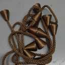6 Pack Magnetic Curtain Tiebacks Rope Modern Handmade Curtain Tie Backs Decorative Drapes Weave Holdbacks for Window Dcor, Khaki