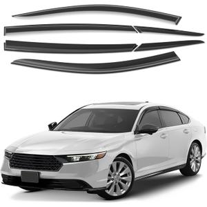 Window Deflectors Smoke Tinted Tape-On Side Window Vent Visor Deflectors Rain Guards Compatible with Honda Accord 2023-2025 - 6 pcs. GW0573