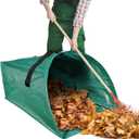 60 Gallon Leaf Collector,Collapsible Lawn & Leaf Bag,Heavy Leaves Pick up Tool Reusable Yard Waste Bags,Large Yard Dustpan Type Garden Bag for Leaves,Debris,Grass,Clippings,Lawn Trash