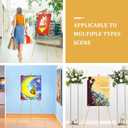 Display Artist Easel Stand - 63" Instant Tripod Collapsible Portable Floor Easel - Easy Folding Adjustable Art Poster Metal Stand for Display Show, Wedding, Painting - Gold