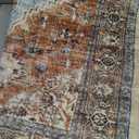 Lahome Oriental Small Rugs for Entryway, 2x3 Rug Non Slip Washable Fall Door Mat Indoor Entrance Ultra-Thin Vintage Soft Carpet for Kitchen Bedroom Front Door Bathroom Eleanor, Orange/Multi