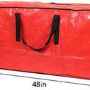 Sattiyrch Christmas Tree Storage Bag - Fits Up to 7.5 ft Holiday Xmas Disassembled Trees with Durable Reinforced Handles & Dual Zipper - Waterproof Material Protects from Dust,Moisture(Red)