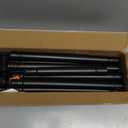 Tension Curtain Rod Extra Long Outdoor Curtain Rod Black Shower Curtain Rods No Drilling 31-168 In2.58-14FtAdjustable Spring Tension Rods Heavy Duty for Bathroom Patio Window Rust Proof