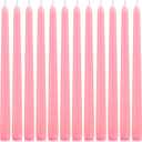 12 Pack Pink Taper Candles - Taper Candles 10 Inch Dripless, Smokeless & Unscented - 8 Hours Long Burning - Tall Candlesticks - Ideal for Weddings, Dinner Parties, Home Decor, Birthday Party