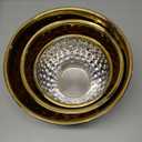 Gold Mixing Bowls Hammered Mixing Bowl Set, Stainless Steel Golden Finish Decorative Serving Bowls for Kitchen, 3 Piece Salad Bowl for Prepping Cooking Baking Serving Gold Serving Bowls For Home Decor