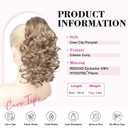 REECHO 12" Ponytail Extension, Classic Loose Curly Wavy Claw Clip Pony tails Hair Extensions Hairpieces for Women (Deep Blonde)