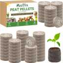 ZeeDix 50pcs 50mm Peat Pellets, Compressed Seed Starter Soil Peat Plugs Peat Pods Seed Starter Potting Soil Peat Moss Pellets Seed Pods for Planting Flowers Herbs and Vegetables