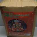 [Flash Light] 10FT Tall Christmas Inflatable Outdoor Decoration Candy Castle with Santa Gingerbread and Penguin, Christmas Blow Up Candy Castle Inflatables for Xmas Outdoor Decorations