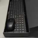 Keyboard and Mouse Wireless, Slim Full Size Keyboard with Calculator Button, Fn Lock, Silent Computer Mouse with Side Button, 2400 DPI, 2.4G USB Cordless Set for Laptop PC Windows Mac Black