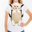FEimaX Dog Carrier Backpack Pet Legs Out Front Cat Travel Bag, Adjustable Puppy Backpacks Carriers Hands-Free for Small Medium Dogs Cats Hiking Traveling Camping Daily Walking (Beige), S