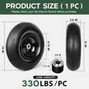 13 Inch 1 PC Rubber Pneumatic Replacement Tires and Wheels 4.00-6 with 5/8'' Axle Bore Hole, Inflated Air Wheel for Wheelbarrow/Wagon/Hand Truck/Trolley/Garden Scooter etc.
