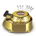 Pull Start Recoil Starter Assembly w/Recoil Fan Cover Shroud Housing kit for Predator 212 Coleman BT200X CT200U 212cc Mini Bike, KT196 Go Kart for Honda GX160 GX200 Engine Gold