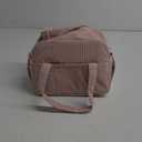 Lunch Box Lunch Bag for Women Adults Men, Cute Insulated Reusable Lunchbox Leakproof Simple Lunch Boxes Soft Corduroy Lunch Tote Bag Large Cooler Bag Containers, with Shoulder Strap (Pink)