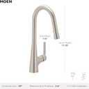 Moen Ronan Bronzed Gold Pulldown Kitchen Faucet with SwivelControl Wand and Power Clean Technology 87918BZG
