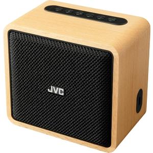 JVC Wireless Bluetooth Speaker - Retro Portable Speaker with Genuine Wood Design, Palm-Sized, Great for Travel, Home, Office use - Up to 12 Hr Battery - Rich Sound, USB-C and Aux Input - SPWS1BT