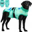 PUMYPOREITY 2-in-1 Detachable Dog Diapers, Escape-Proof Anti-Harassment Wear for Heat, Full Body Dog Onesie for Post-Surgery Recovery, Incontinence, Puppy Training & Senior Pet, XL, Green