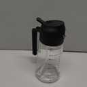 TrendPlain 16oz/470ml Glass Olive Oil Sprayer for Cooking  2 in 1 Olive Oil Dispenser Bottle for Kitchen Gadgets and Air Fryer Accessories, Salad, BBQ - Black