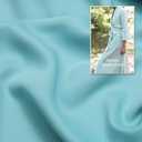 DUALIFE Aqua Curtains for Living Room Bedroom Light Blocking Window Curtains Triple Weave Room Darkening Curtain Panels Thermal Insulated Grommet Top 34X63
