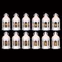 LLQ Mini Ramadan Lantern (11Pcs-5in) - Moroccan Small Lanterns Decorative, Eid Mubarak Decorations for Home, Ramadan Gifts for Family, Table Centerpiece
