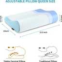 Memory Foam Pillows Neck Pillow Bed Pillow for Sleeping Ergonomic Cervical Pillow Orthopedic Contour Pillow for Side Back Stomach Sleeper