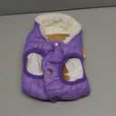 Fleece Hoodie for Dogs - Windproof Waterproof Coat, Winter Warm Jacket, Cold Weather Pet Apparel Clothes Vest for Small Medium Dogs (S, Purple)