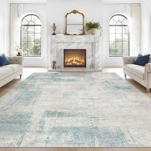 zesthome 9x12 Area Rugs for Living Room, Non-Slip Backing Washable Rug, Modern Abstract Area Rug, Stain Resistant Rugs for Bedroom, Ultra-Thin Large Area Rugs, Area Rug 9x12