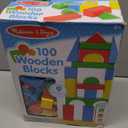 Melissa & Doug Wooden Building Blocks, 100-Piece Set of Sorting & Stacking Toys in 4 Colors and 9 Shapes, Classic Toddler Toys for Girls & Boys Ages 2+ - FSC Certified