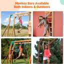 21 Inch Monkey Bars Kit Playground Monkey Bar Ladder Rungs for Backyard Indoor Outdoor Metal Monkey Bars Swing Set Playset Accessories (12 Pcs, Yellow)