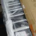 Extra Wide Baby Gate with Door Pressure Mounted 57.48-62.20 Inch, Child Baby Gates for Doorways No Drilling, Walk Through Dog Gate Indoor for The House Kitchen Stairs, White