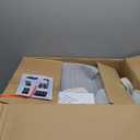 Armen Living Sonia 26" Counter Height Swivel Gray Faux Leather and Walnut Wood Bar Stool