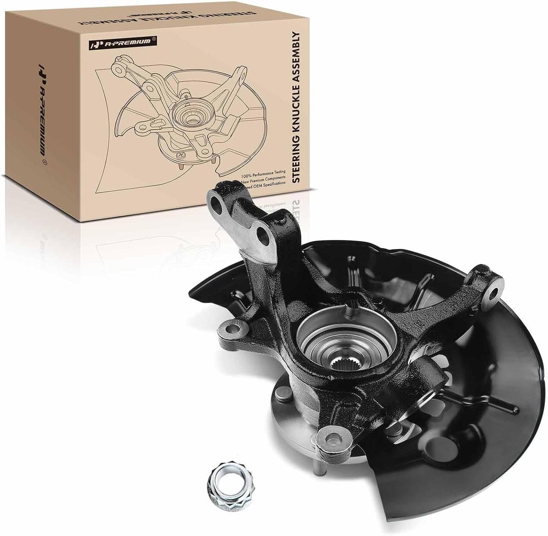 A-Premium Front Right Steering Knuckle & Wheel Bearing Hub Assembly Compatible with Toyota Camry 2012-2017, 2.5L, Passenger Side