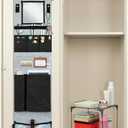 Locker Organizer Set with Locker Shelf, Back to Gym, Office, School Essentials Locker Decoration for Girls Boys (Gray + Black Shelf)