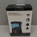 TUREWELL Water Dental Flosser for Teeth/Braces, Water Teeth Cleaner 8 Jet Tips and 10 Pressure Levels, 600ML Large Water Tank Oral Irrigator for Family(Black)