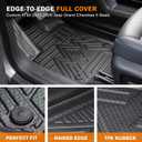 KUST Floor Mats for 2022-2026 Jeep Grand Cherokee Accessories 5 Seats (Include 4XE, Not for WK & L), All Weather Floor Liners & Cargo Trunk Mat & Rear Backrest Mats, TPE Rubber, Raised Edge