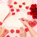 12 Pack 12 Inch Valentine Wood Heart Cutouts for Crafts Unfinished Blank Wooden Heart Shape Wood Slices DIY Art for Wedding Home Valentine Party Decoration