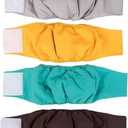 4 Pack Washable Male Dog Diapers Reusable Belly Bands - Quick-Absorbing, Leakproof, Outdoor Training & Senior Dogs | Fits Small, Medium, Large Breeds(S) (S(12.60-16.14"))
