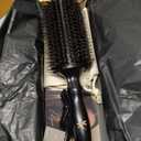 Belula Boar Bristle Round Brush for Blow Drying Set. Round Hair Brush With Large 2.7 Wooden Barrel Hairbrush Ideal to Add Volume and Body Free 3 x Hair Clips & Travel Bag 