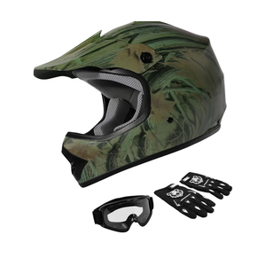 TCMT Dot Youth & Kids Motocross Offroad Street Helmet Motorcycle Youth Helmet Dirt Bike Motocross ATV Helmet with Goggles Gloves medium