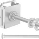 E-Track Spare Tire Mount Holder, Silver Upgraded E Track Double Fittings Spare Wheel Carrier for Enclosed Trailers, Garages, Trucks, Warehouses and Semis, Etrack Rail Accessories for E Track System (Silver-1 Pack)