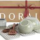 Dorai Home Dish Pad  Quick-Dry Diatomite Stone Drying Mat for Kitchen Counter, 19.9" x 15.2" x 0.52", Sandstone