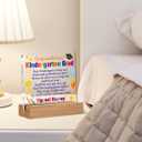 Kindergarten Graduation Gifts for Boys Girls, Happy Kindergarten Graduation Gift Acrylic Sign, Grad Gifts for Him Her Son Daughter, Funny Desk Decor 4 x 4 Inches