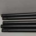 Thestoa Shower Curtain Rod Adjustable 43-78 inch, 1"Diameter Spring Tension Curtain Rod No Drill, Anti-Rust Non-Slip Shower Rod, Black Shower Curtain Rod for Bathroom Tension