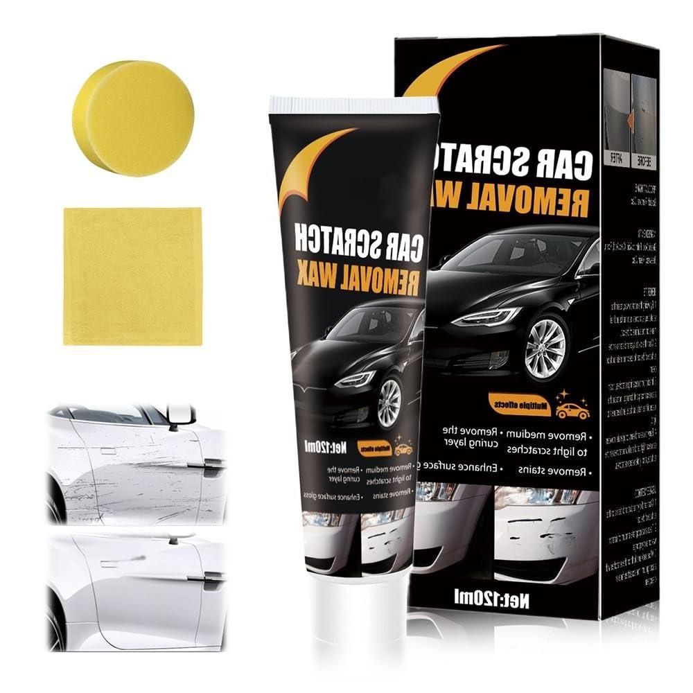 Scratch Remover for Vehicles, 2025 New Car Remover for Deep Scratches, Car Polishing Wax Scratch Remover for Vehicles, Cars Paint Scratches Repair Kit with Wipe and Sponge (1)