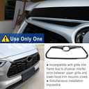 for Toyota Highlander 2020-2025 Front Hood Bug Deflector, Piano Black Front Hood Strip Hood Shield Protector Bug Guards for Highlander Hybrid 2021 2022 2023 2024 Accessories